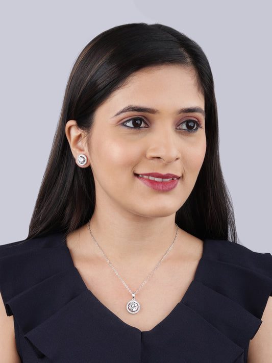 Classic CZ Pendant Set