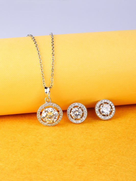 Classic CZ Pendant Set